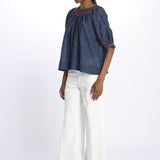 Camicia LINDI stampata punto smole 6499269 INDIGO m.a.b.e. 