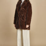 cappotto in ecofur. ANASTASIA MARRON giovanni paris 