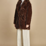 cappotto in ecofur. ANASTASIA MARRON giovanni paris 