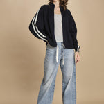 maglia bande con zip ANGIX NAVY bellerose 