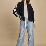 maglia bande con zip ANGIX NAVY bellerose 