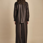 camicia collo lana e seta. ALASKA ALK03 MORO nine in the morning 