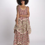 abito lungo a balze con fiori 3VSD IV3 IV3 yvonne s. 