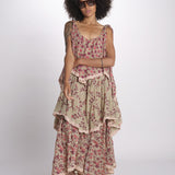 abito lungo a balze con fiori 3VSD IV3 IV3 yvonne s. 