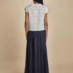 camicia a maniche corte con rouches e smerli G04152011102 BIANCO n21 