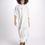 chemisiere gessato argento MAGRITA SHORTLONG ED073UMAGRIT-WHI WHITE laurence bras 