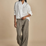 KATHERINE pantaloni piede de poule con pinces MJD217_A0CW16 BLK BRWN jejia 