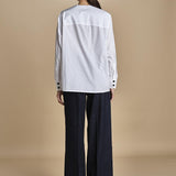 camicia con bottoni in swarosky RAMPLINGO WHITE laurence bras 