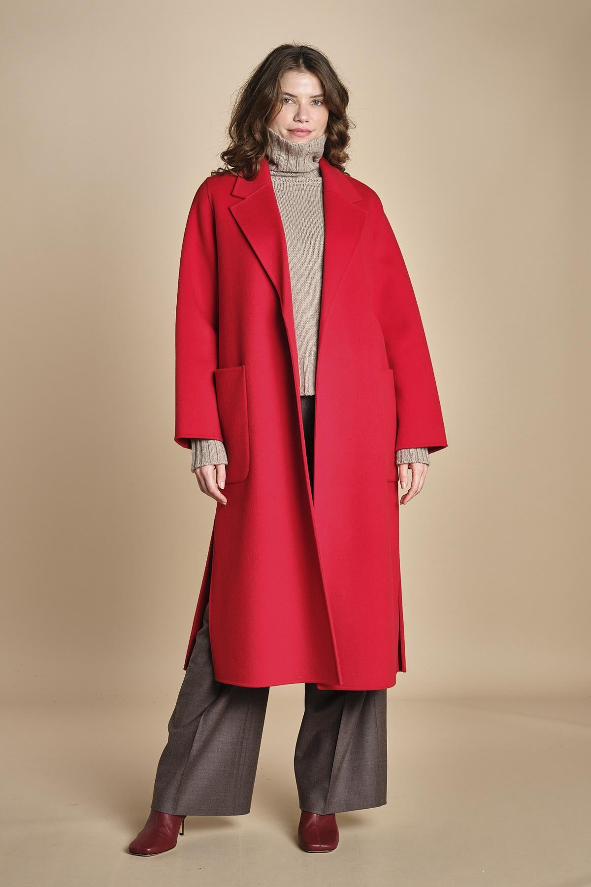 cappotto vestaglia double CELIA IO111046 RED ivy oak 