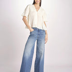 camicia m/c goffrata 038 CREAM sea ny 