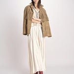 gonna lunga in raso CALISTA_S ECRU mes demoiselles 