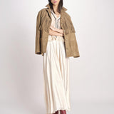 gonna lunga in raso CALISTA_S ECRU mes demoiselles 