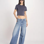 t-shirt costine m/c PARGA 026TS614RM BLU woc 