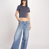 t-shirt costine m/c PARGA 026TS614RM BLU woc 