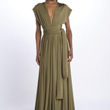 ALLUIM DRESS abito lungo ALLIUM OLIVE nash 