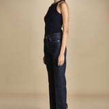 denim skinny cropped LINDY OPEN BLU true avenue 