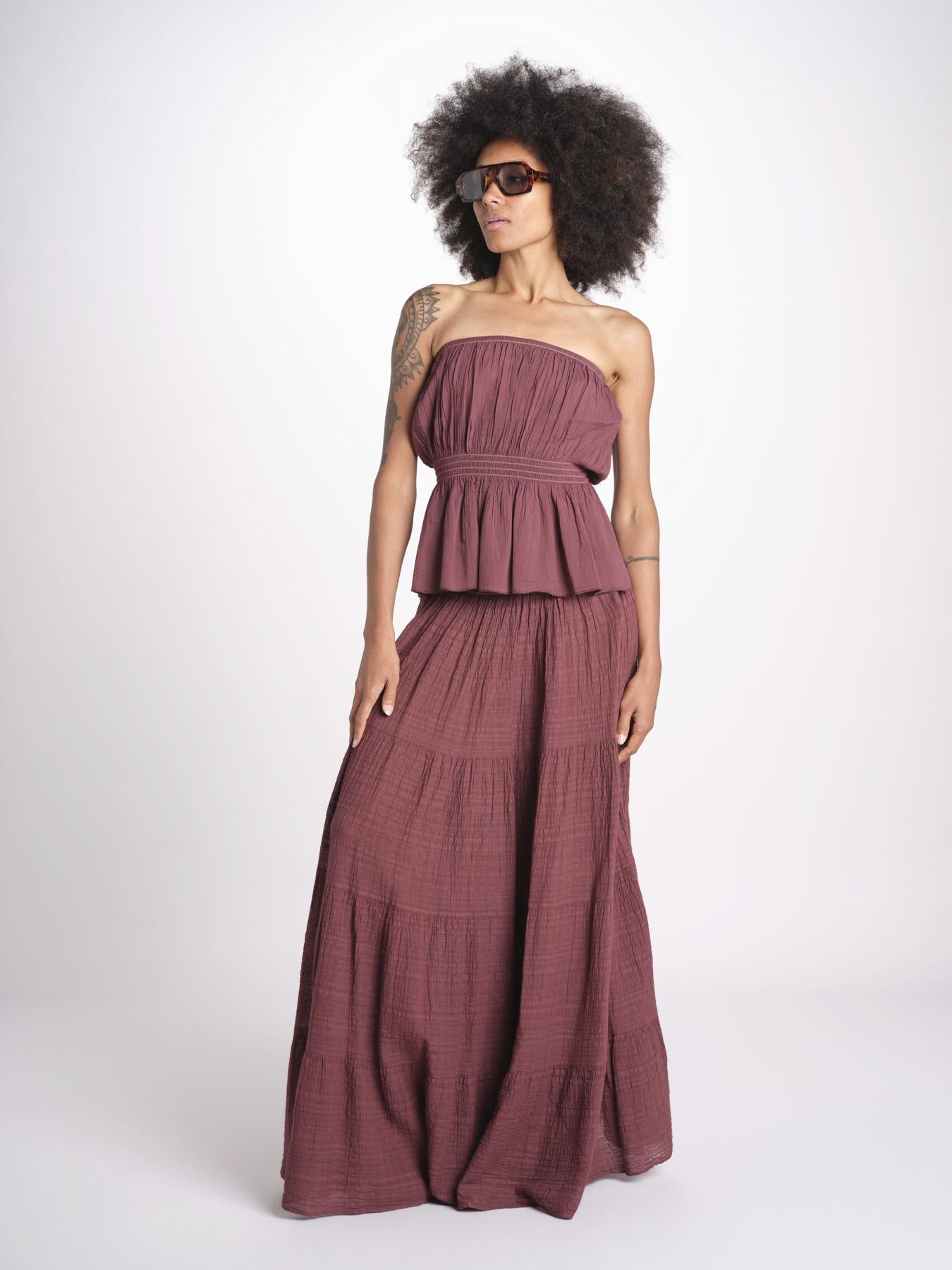 top con elastico PHOEBE WINE christianzen 