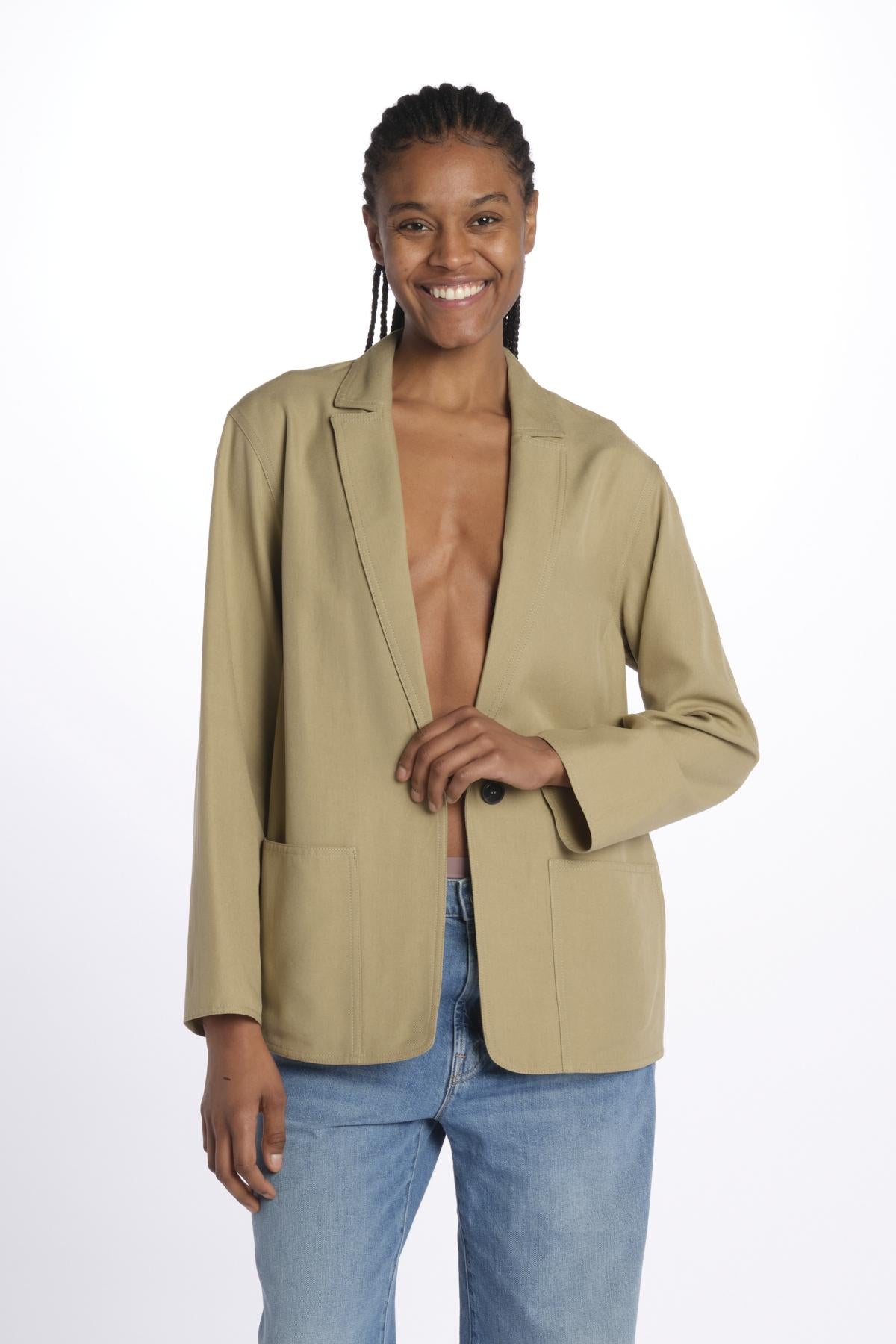 Blazer 1 bottone fluido 5264 29011 700 pomandère 