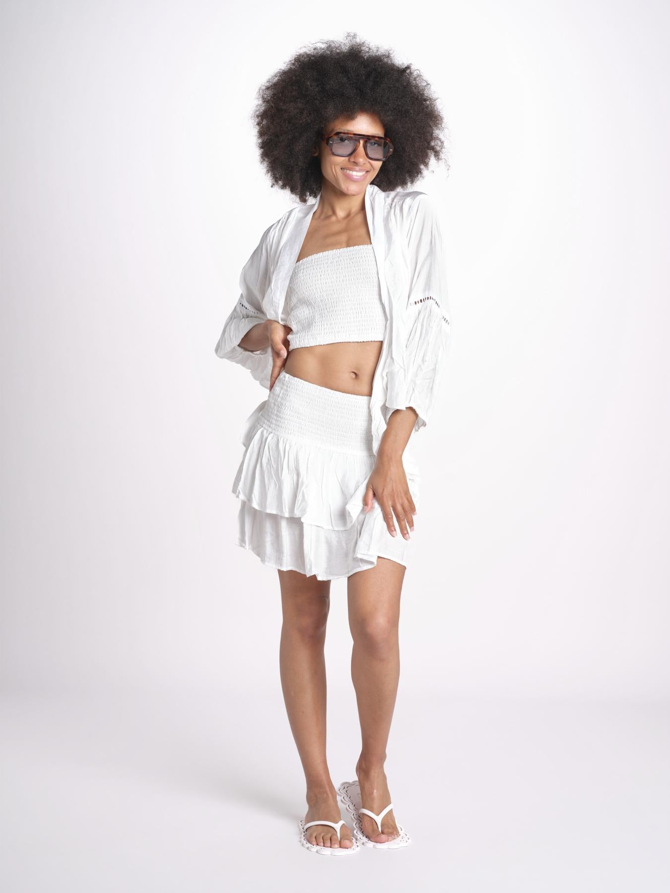 minigonna balze PANOLIBL BLANC laraethnics 