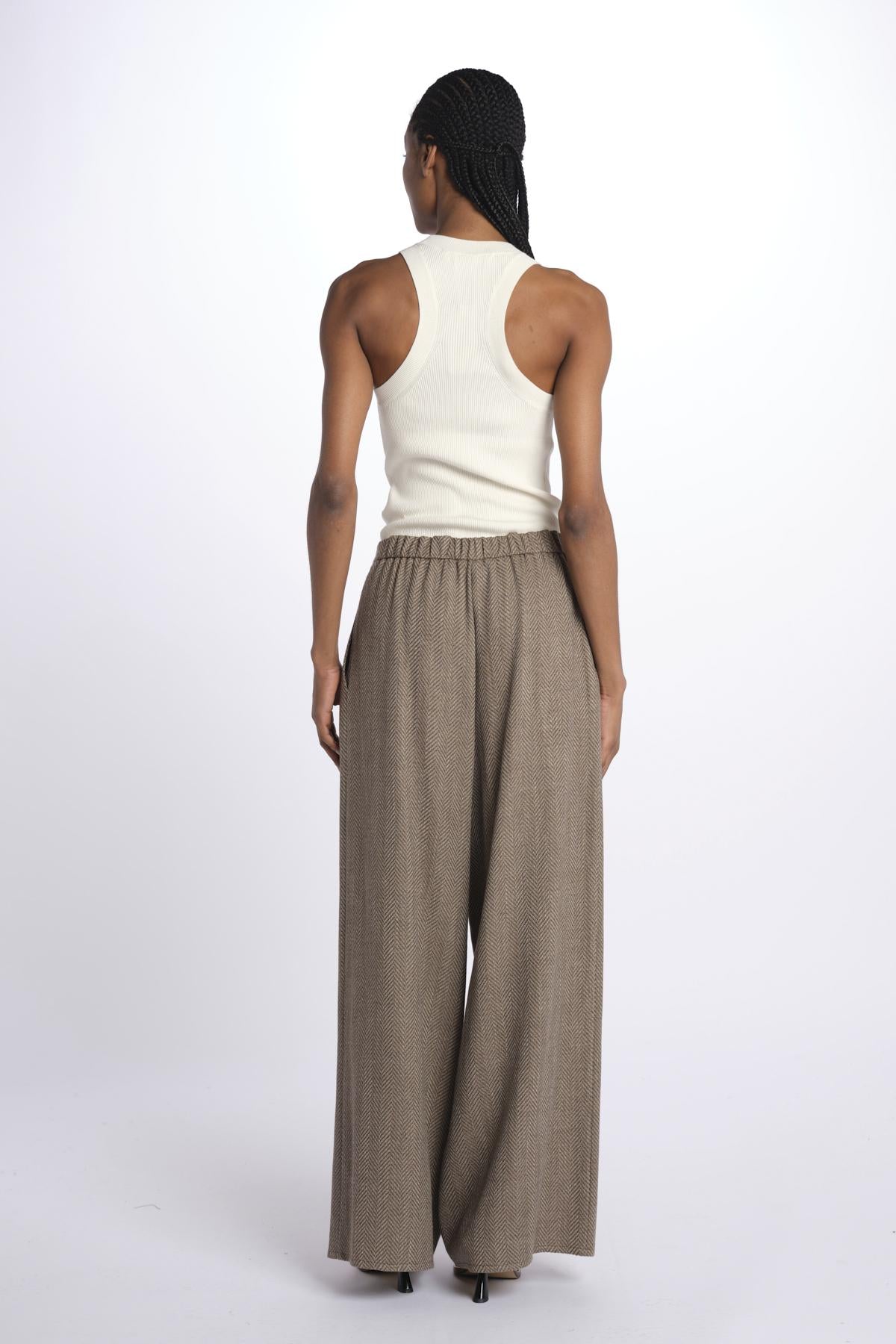 2311 pantalone spigato 2311 KHAKI dusan 
