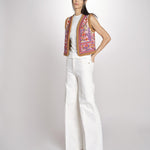 Gilet con ricami SUNA GILET SUNA1GIL CREAM antik batik 