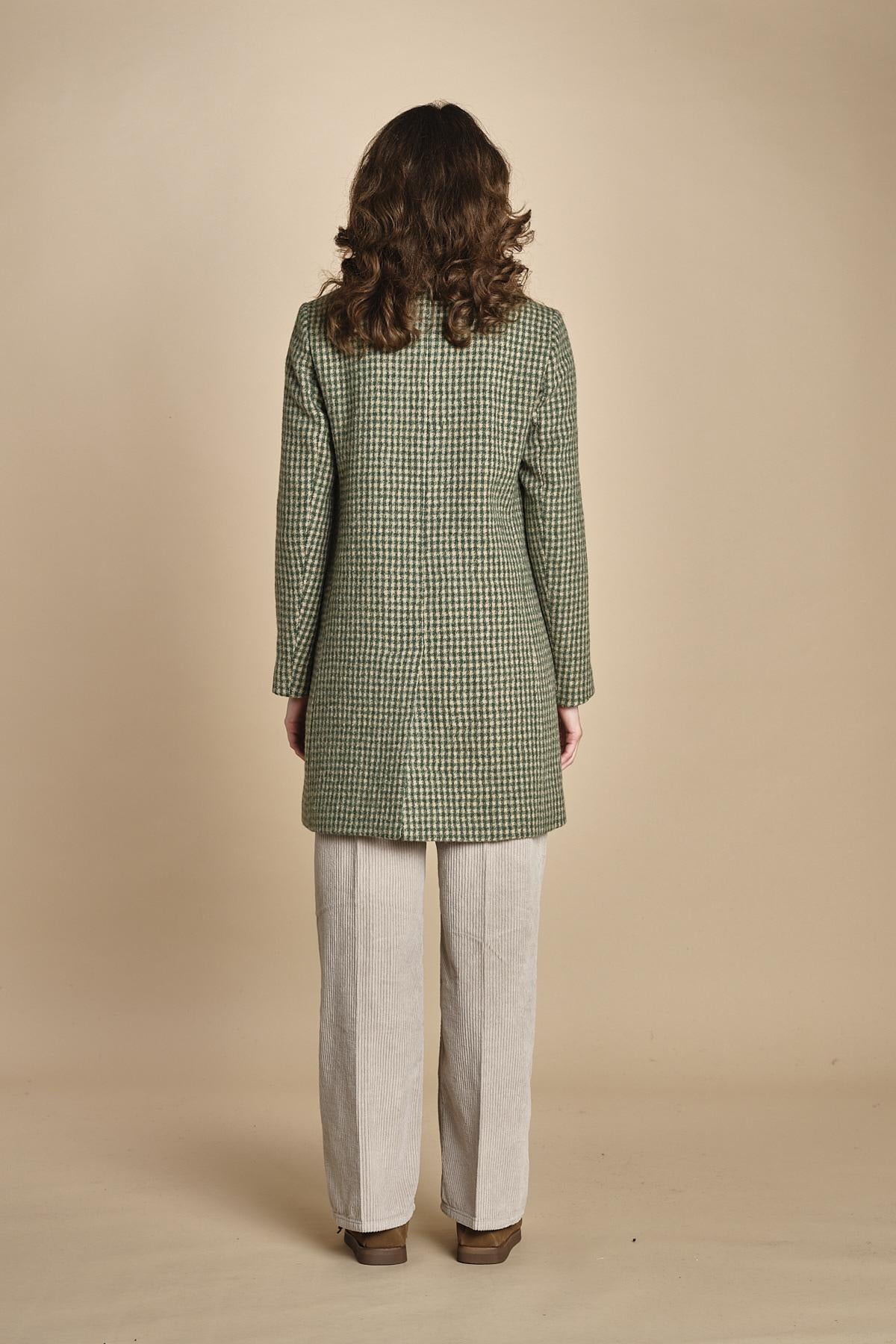 cappottino doppiopetto a quadretti 0757 40373 aspesi 