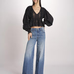 Camicia over con pizzo MELODY BLACK mes demoiselles 