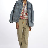Camicia MARYS TILES m/l ricamo fiori 332385 OFFWHITE farm rio 