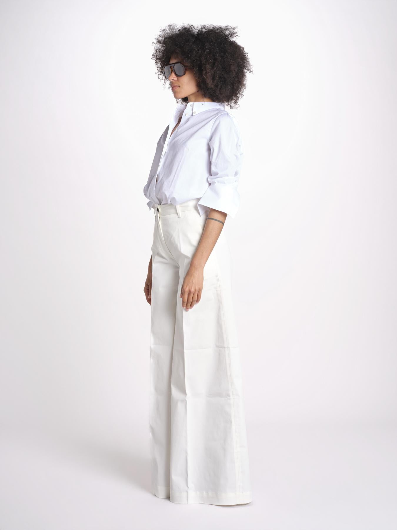 pantalone over in cotone pesante ORIANNA ORNO9 MILK nine in the morning 