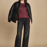 t-shirt con ali ricamate. JWTS02821 BURGUNDY 540 zadig & voltaire 