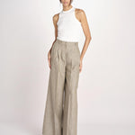 pantalone con due pinces MONIQUE 689 503 26 MORO quelledue 