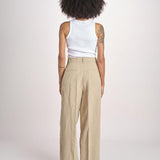 pantalone over in lino B042-3640-1231 NOCCIOLA n21 