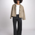 pantalone diritto con elastico in vita PENSIL BLACK BL true avenue 