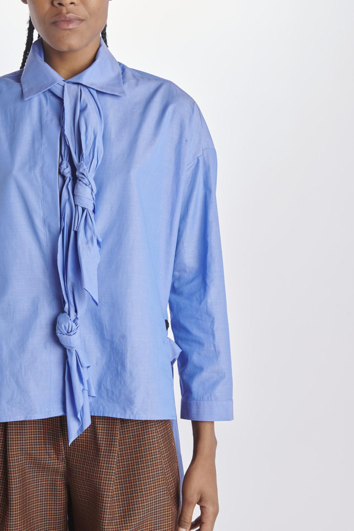  JDPF23SR15012993MAGGIESHIRT1 BLUE COTTON jejia 