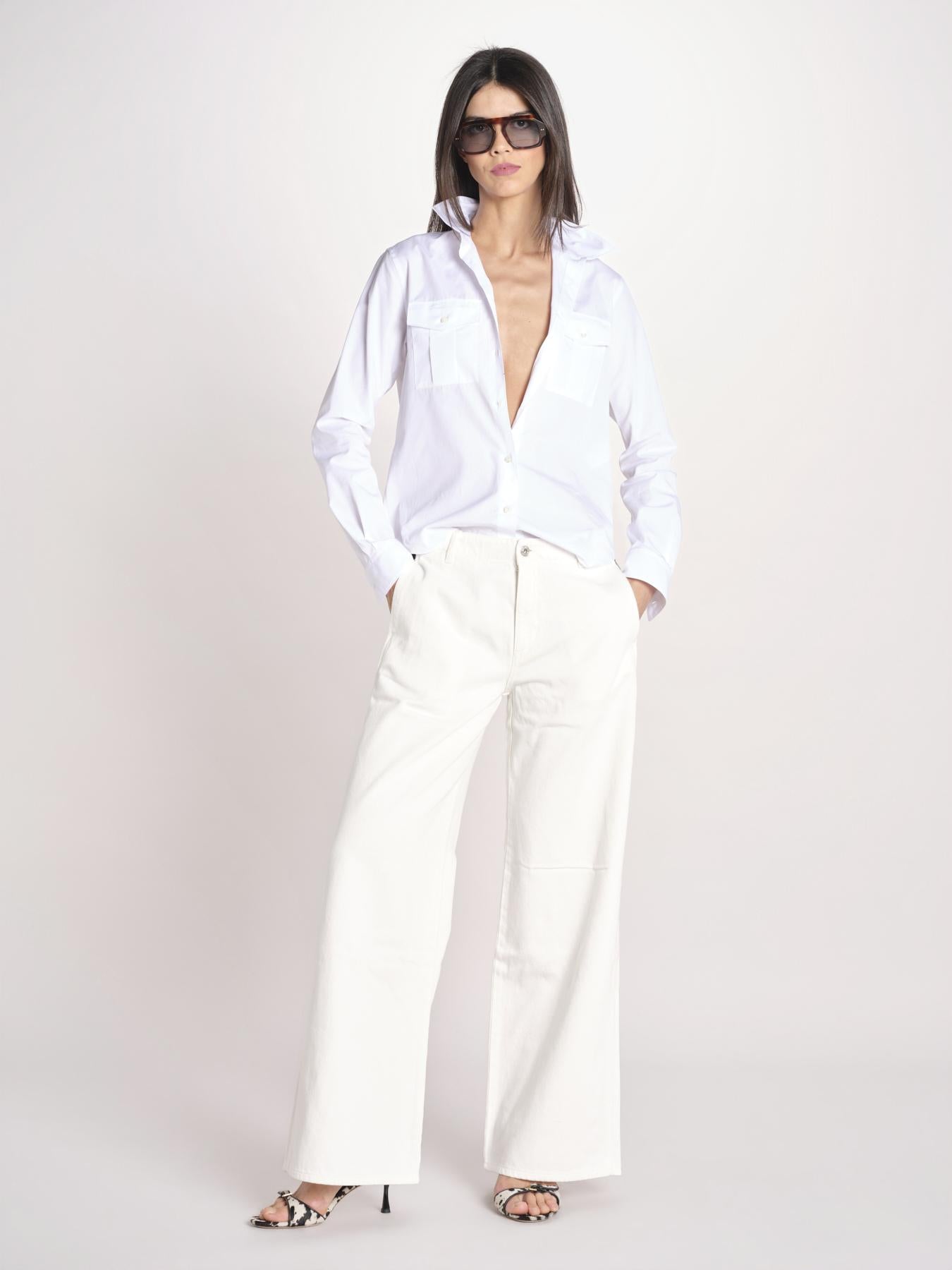 pantalone 5 tasche PIA CONFORTBULL IVORY true avenue 