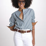 camicia a righe con collo guru MICA5630 BV milaura 