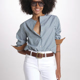 camicia a righe con collo guru MICA5630 BV milaura 