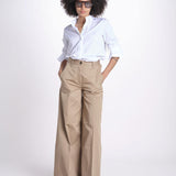 pantalone over in cotone pesante ORIANNA ORNO9 TORTORA nine in the morning 