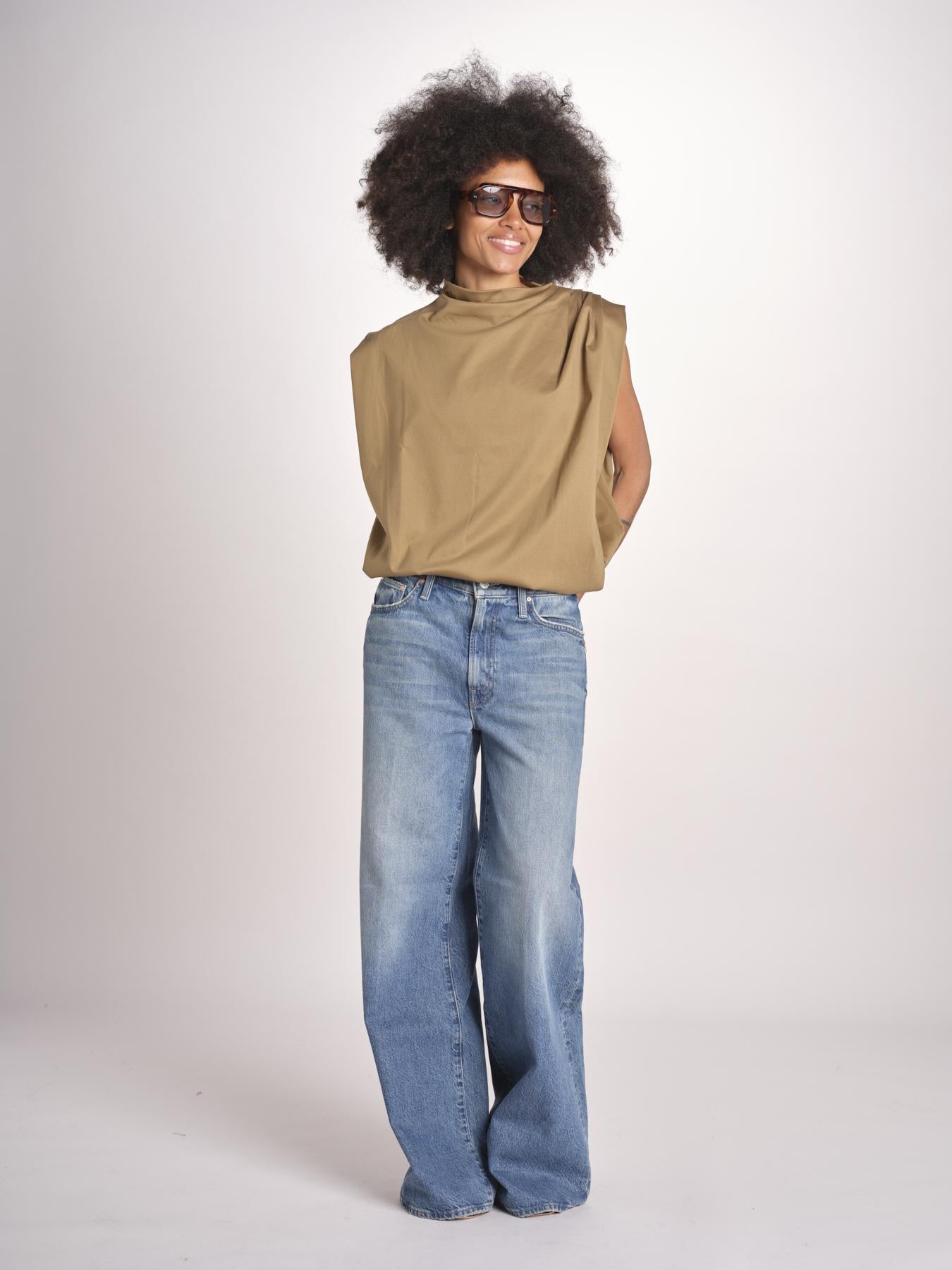 blousa con arriccio TSH0737IDRIS BEIGE VERT BEI4723S soeur 