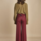 pantalone diritto con nervature in gabardina OTTAVIA 67339 164 quelledue 