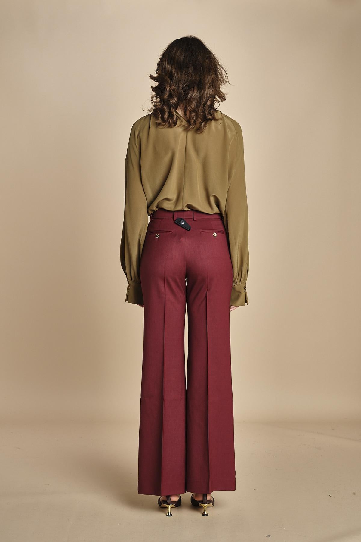 pantalone diritto con nervature in gabardina OTTAVIA 67339 164 quelledue 