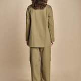 camicia collo guru DIMAS SNW MILITARY GREEN studio nicholson 