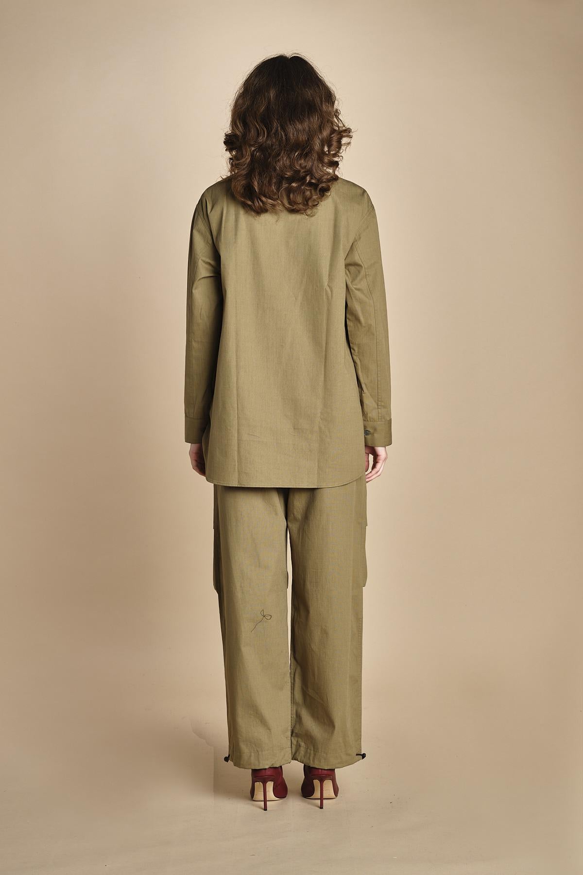 camicia collo guru DIMAS SNW MILITARY GREEN studio nicholson 