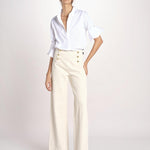 pantalone marinaio con bottoni oro MARINE COMFRTIBULL NATURAL true avenue 