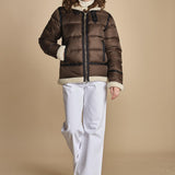 piumino con cappuccio IDAK2 BROWN schott 