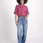 camicia check RICKA SH045CRIKA-NAV NAVY RED CHECK laurence bras 