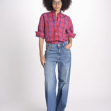 camicia check RICKA SH045CRIKA-NAV NAVY RED CHECK laurence bras 