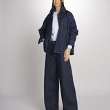 Camicia oversize in denim di puro cotone FOGGIA 2615111011600 001 BLU weekend maxmara 