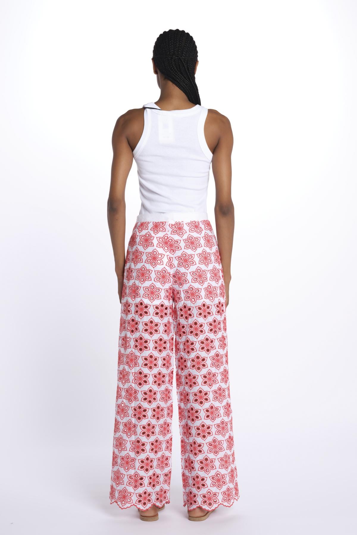 Pantalone LUPY PANT fiori R25009 EYELETRED sundress 