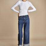 t-shirt a costine con manica lunga THE L/S RIB CREW WF25JKT013 WHITE frame 